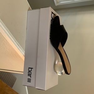 Bar 111 size 7 brand new in box black mules